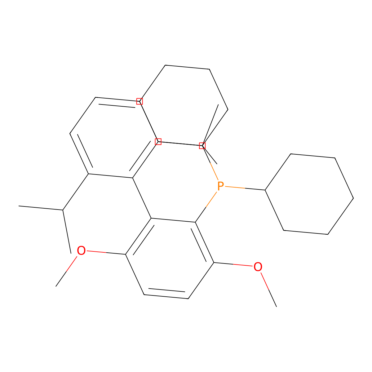 Dicyclohexyl(2',6'-diisopropyl-3,6-dimethoxy-[1,1'-biphenyl]-2-yl)phosphane molecular structure, CAS 1262046-23-0