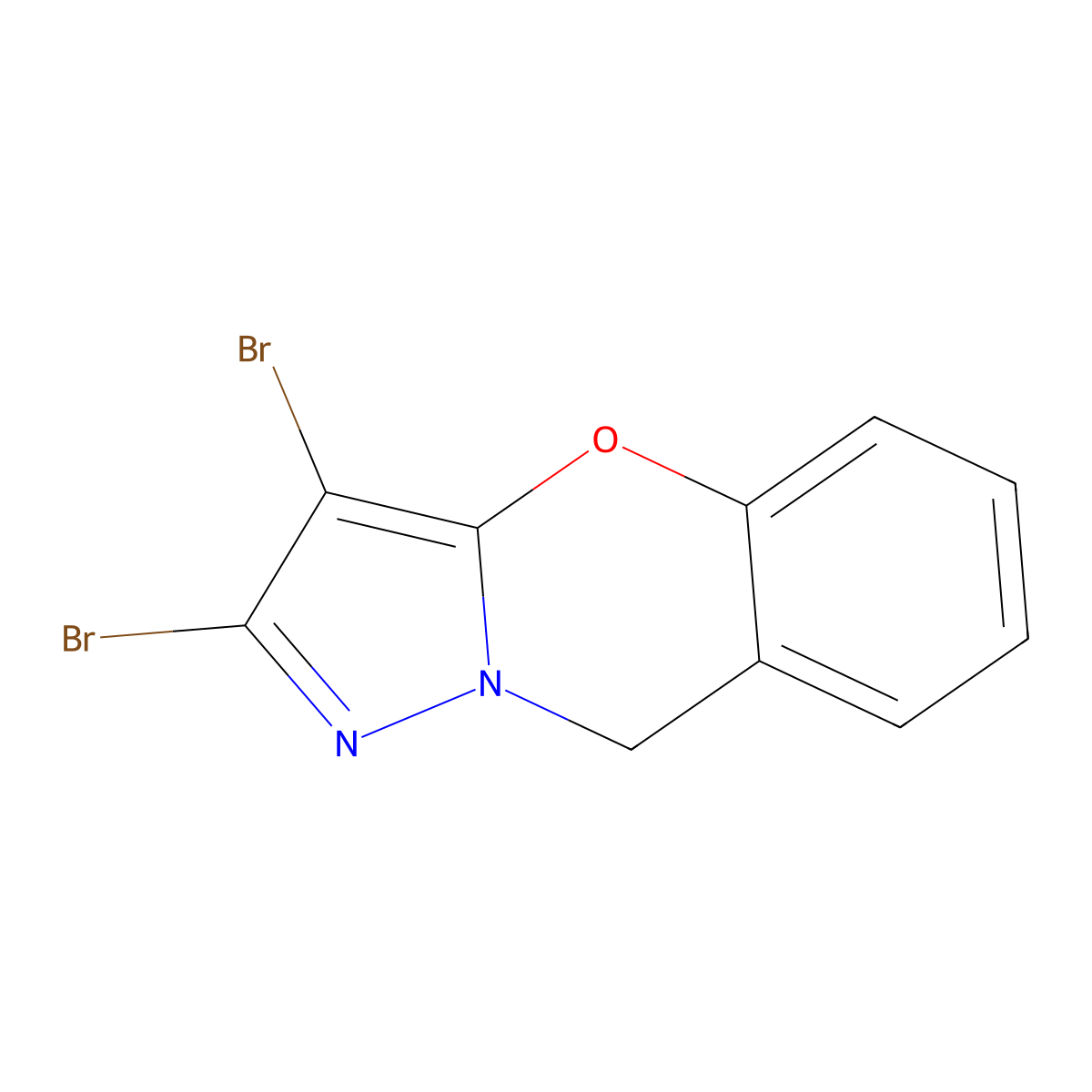 2,3-dibromo-9H-benzo[e]pyrazolo[5,1-b][1,3]oxazine molecular structure, CAS 1262050-68-9