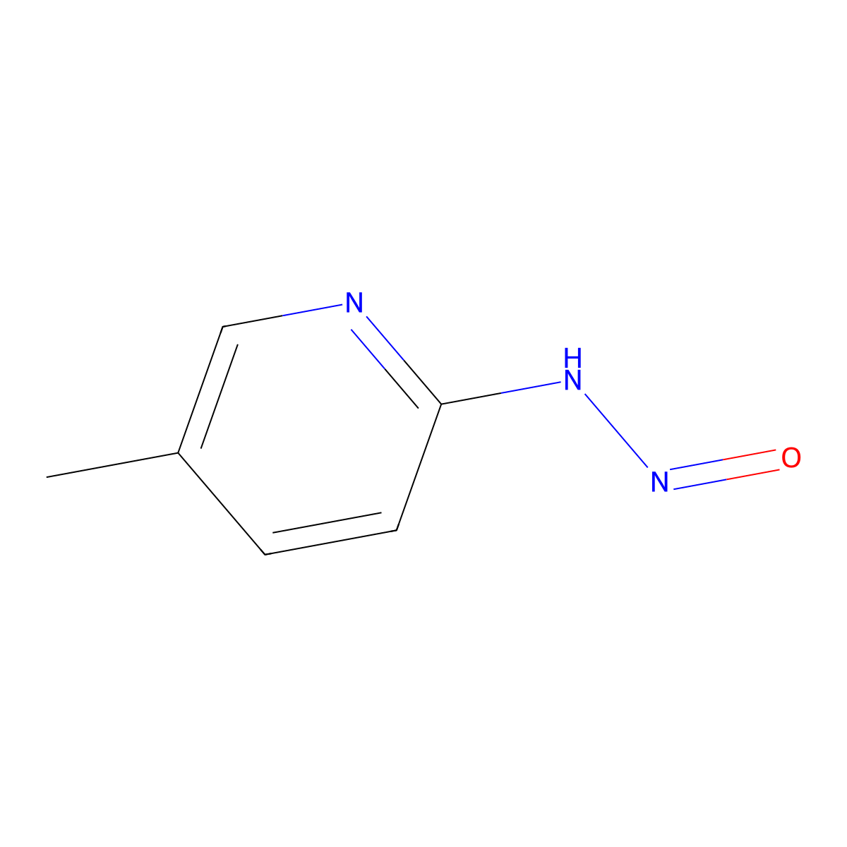 N-(5-methylpyridin-2-yl)nitrous amide molecular structure, CAS 126209-21-0