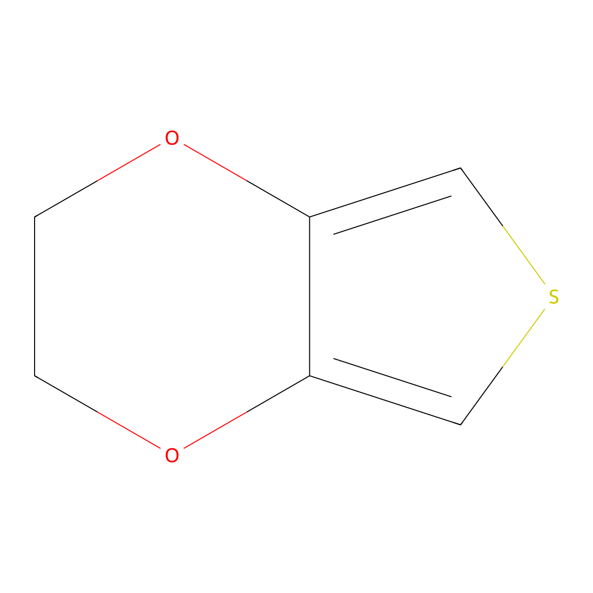 3,4-Ethylenedioxythiophene molecular structure, CAS 126213-50-1