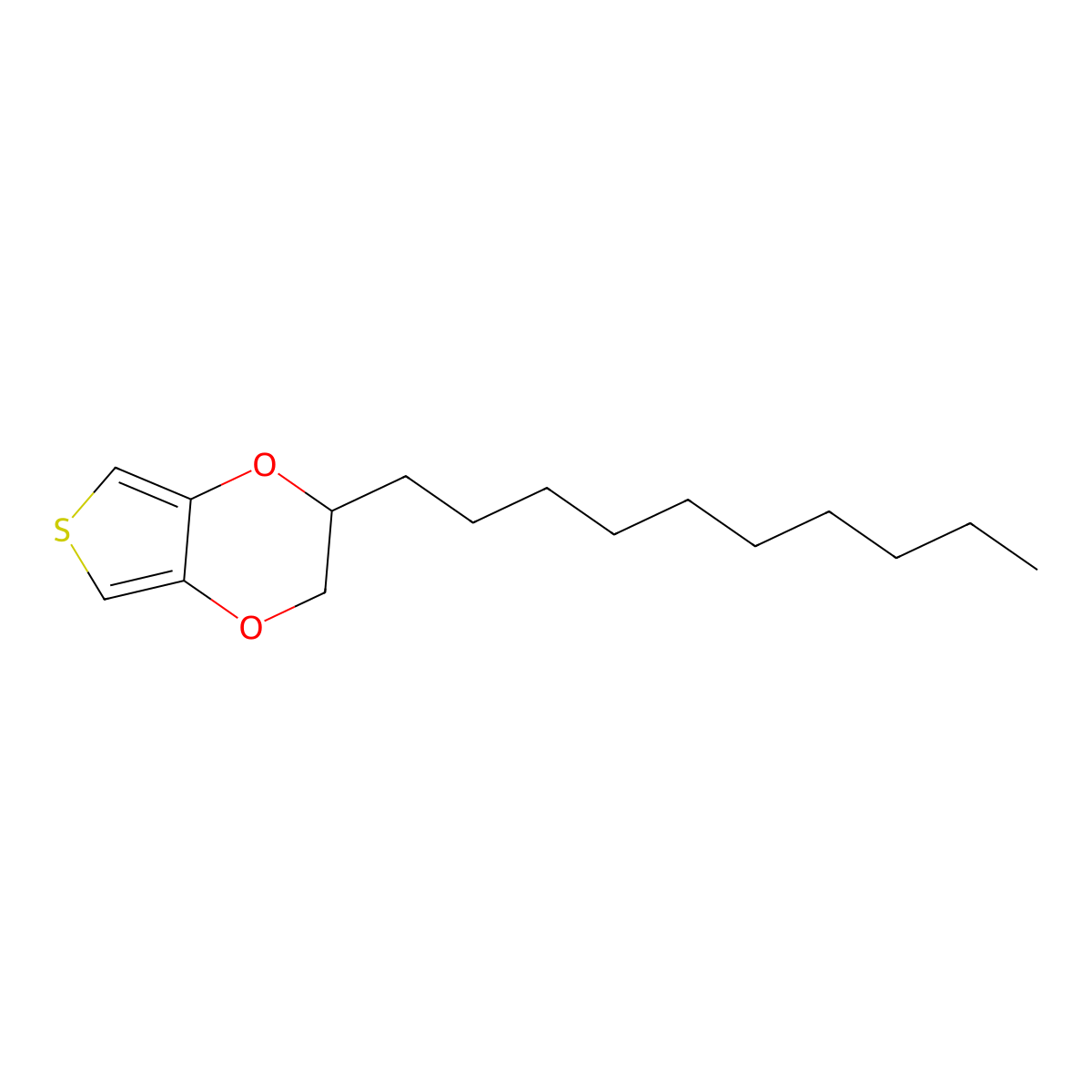 2-Decyl-2,3-dihydrothieno[3,4-b][1,4]dioxine molecular structure, CAS 126213-55-6
