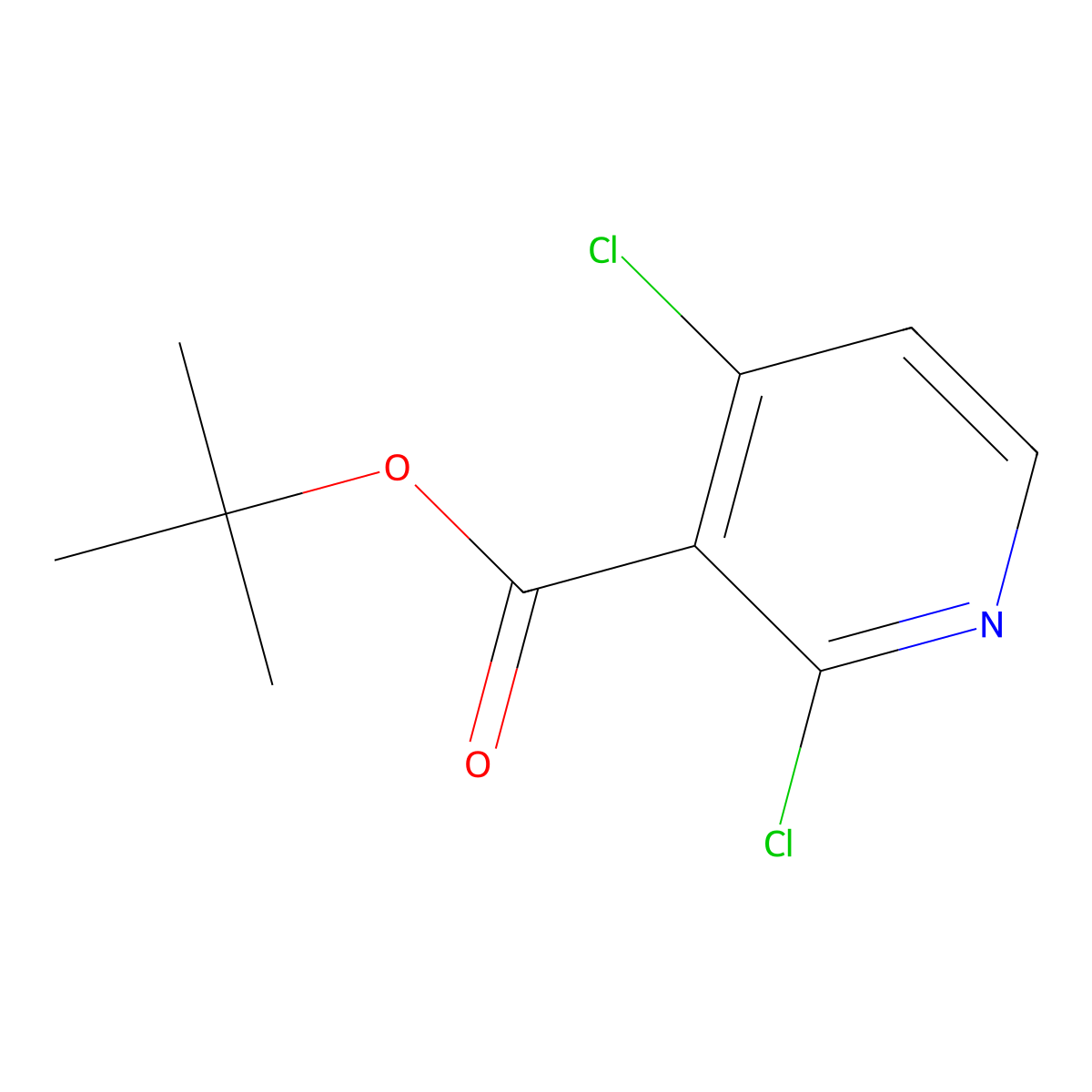Tert-butyl 2,4-dichloropyridine-3-carboxylate molecular structure, CAS 1262132-92-2