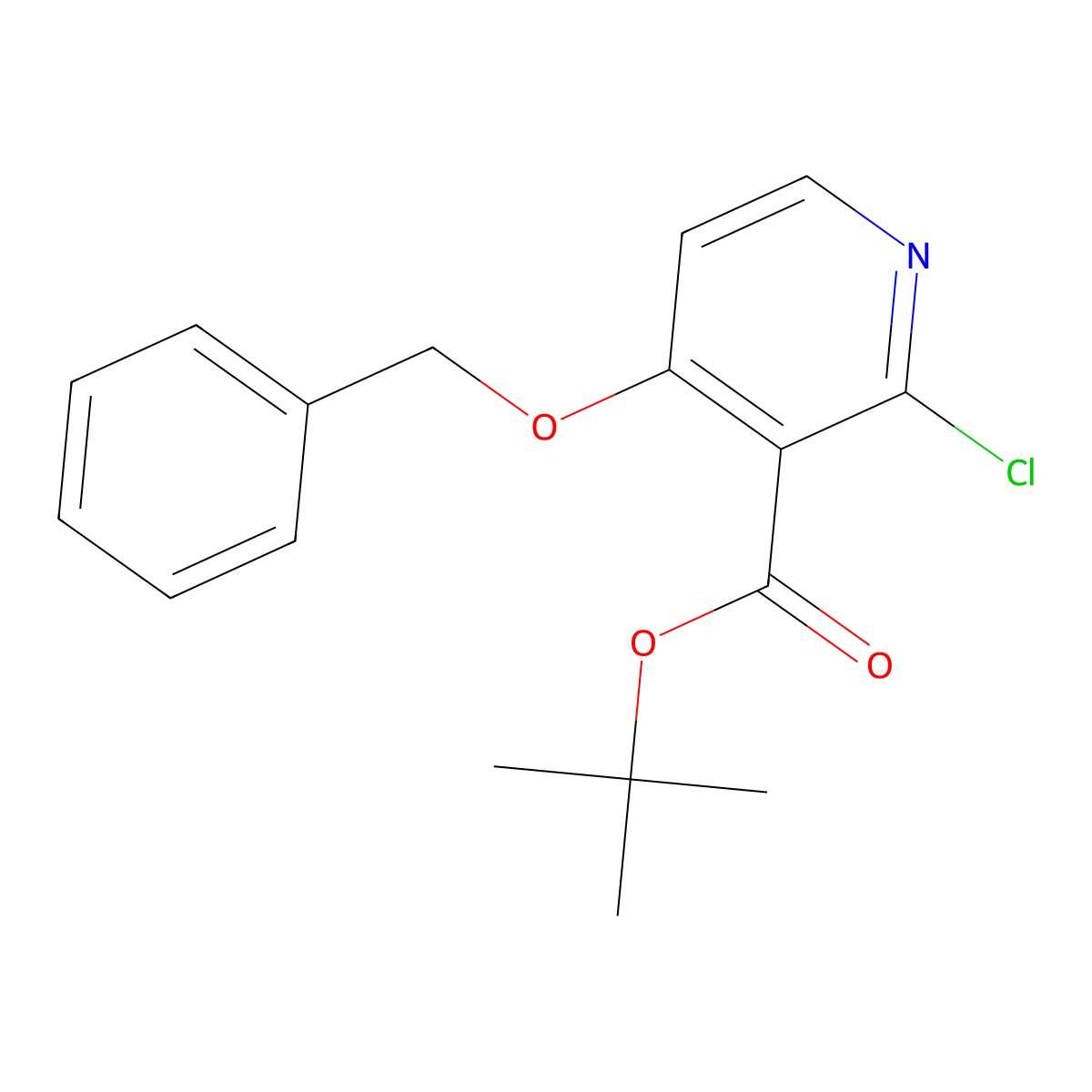 Tert-butyl 4-(benzyloxy)-2-chloronicotinate molecular structure, CAS 1262132-93-3