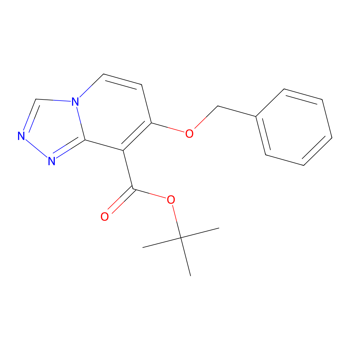 tert-Butyl 7-(benzyloxy)-[1,2,4]triazolo[4,3-a]pyridine-8-carboxylate molecular structure, CAS 1262132-95-5