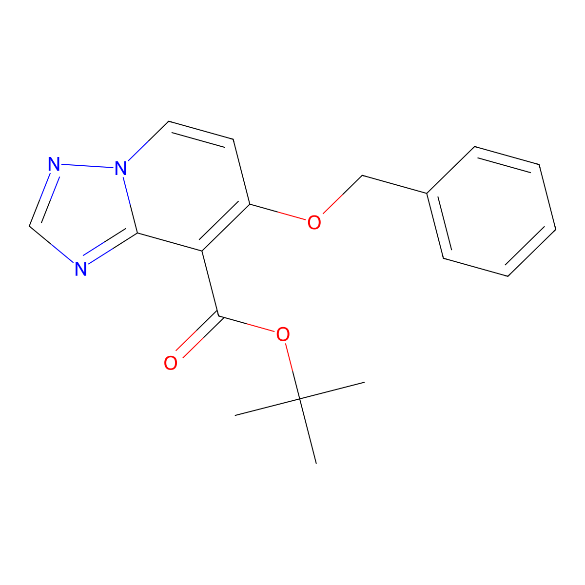 Tert-butyl 7-(benzyloxy)-[1,2,4]triazolo[1,5-a]pyridine-8-carboxylate molecular structure, CAS 1262132-96-6