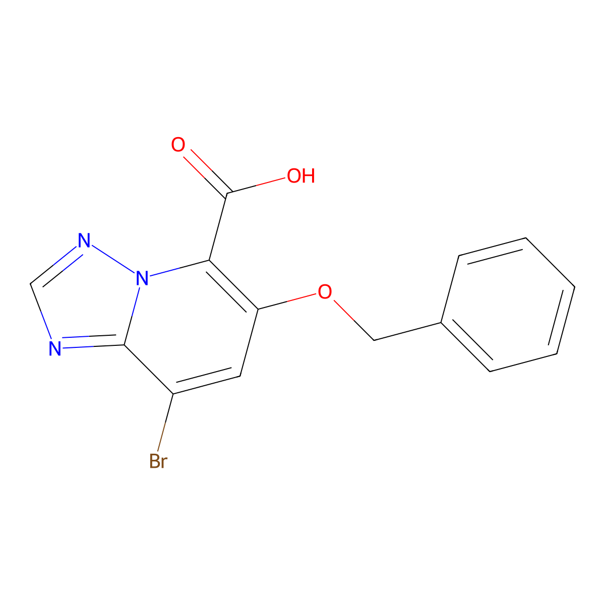 6-(Benzyloxy)-8-bromo-[1,2,4]triazolo[1,5-a]pyridine-5-carboxylic acid molecular structure, CAS 1262133-32-3