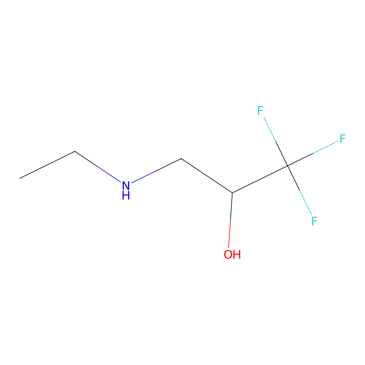 3-(Ethylamino)-1,1,1-trifluoropropan-2-ol molecular structure, CAS 1262146-25-7