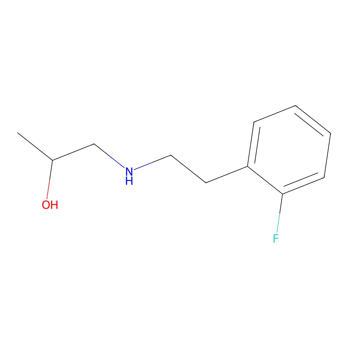 (2S)-1-[[2-(2-Fluorophenyl)ethyl]amino]-2-propanol molecular structure, CAS 1262146-26-8