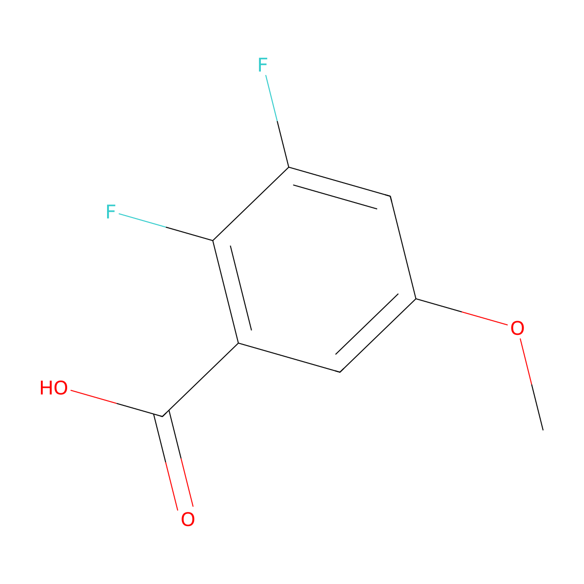 2,3-Difluoro-5-methoxy-benzoic acid molecular structure, CAS 1262197-31-8