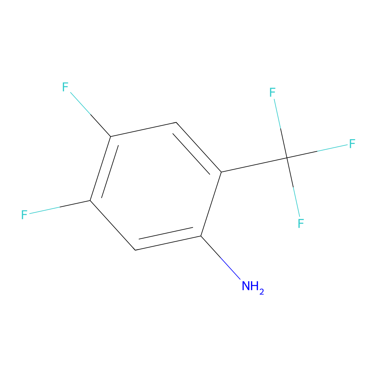4,5-Difluoro-2-(trifluoromethyl)aniline molecular structure, CAS 1262197-39-6