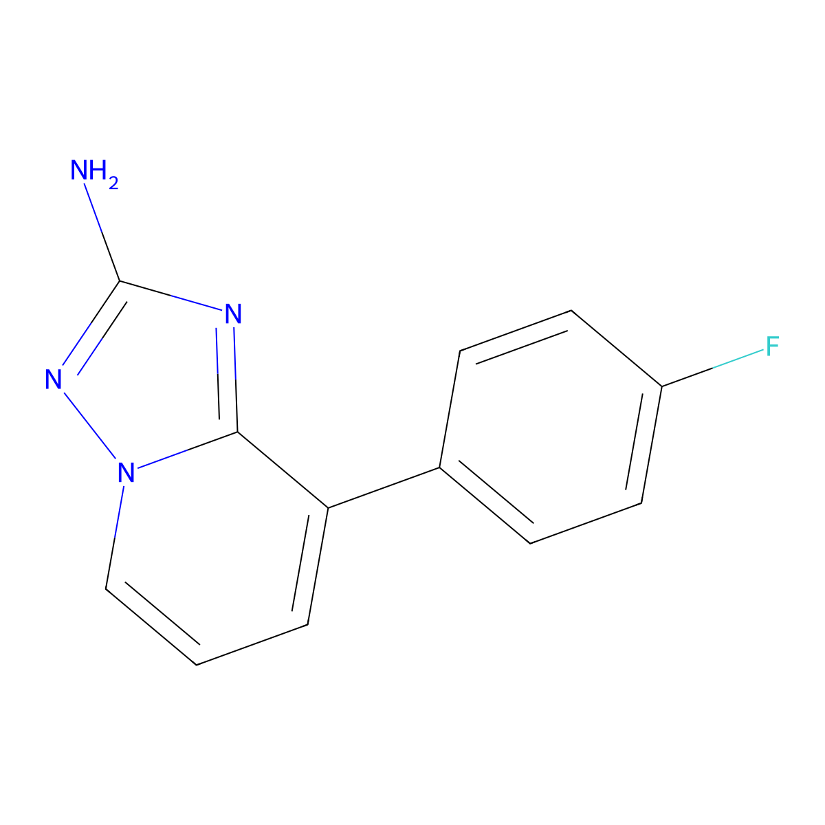 8-(4-Fluoro-phenyl)-[1,2,4]triazolo[1,5-a]pyridin-2-ylamine molecular structure, CAS 1262197-52-3
