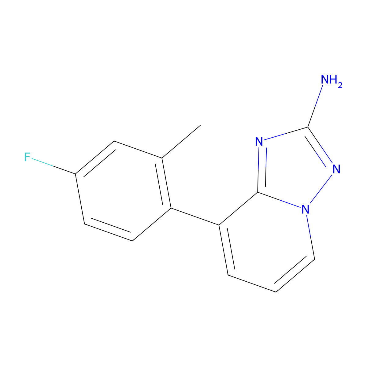 8-(4-Fluoro-2-methylphenyl)-[1,2,4]triazolo[1,5-a]pyridin-2-amine molecular structure, CAS 1262197-62-5