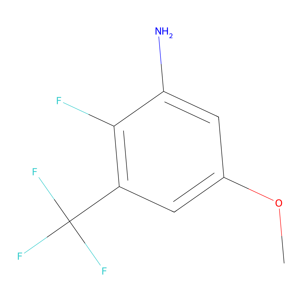 2-Fluoro-5-methoxy-3-(trifluoromethyl)aniline molecular structure, CAS 1262198-05-9