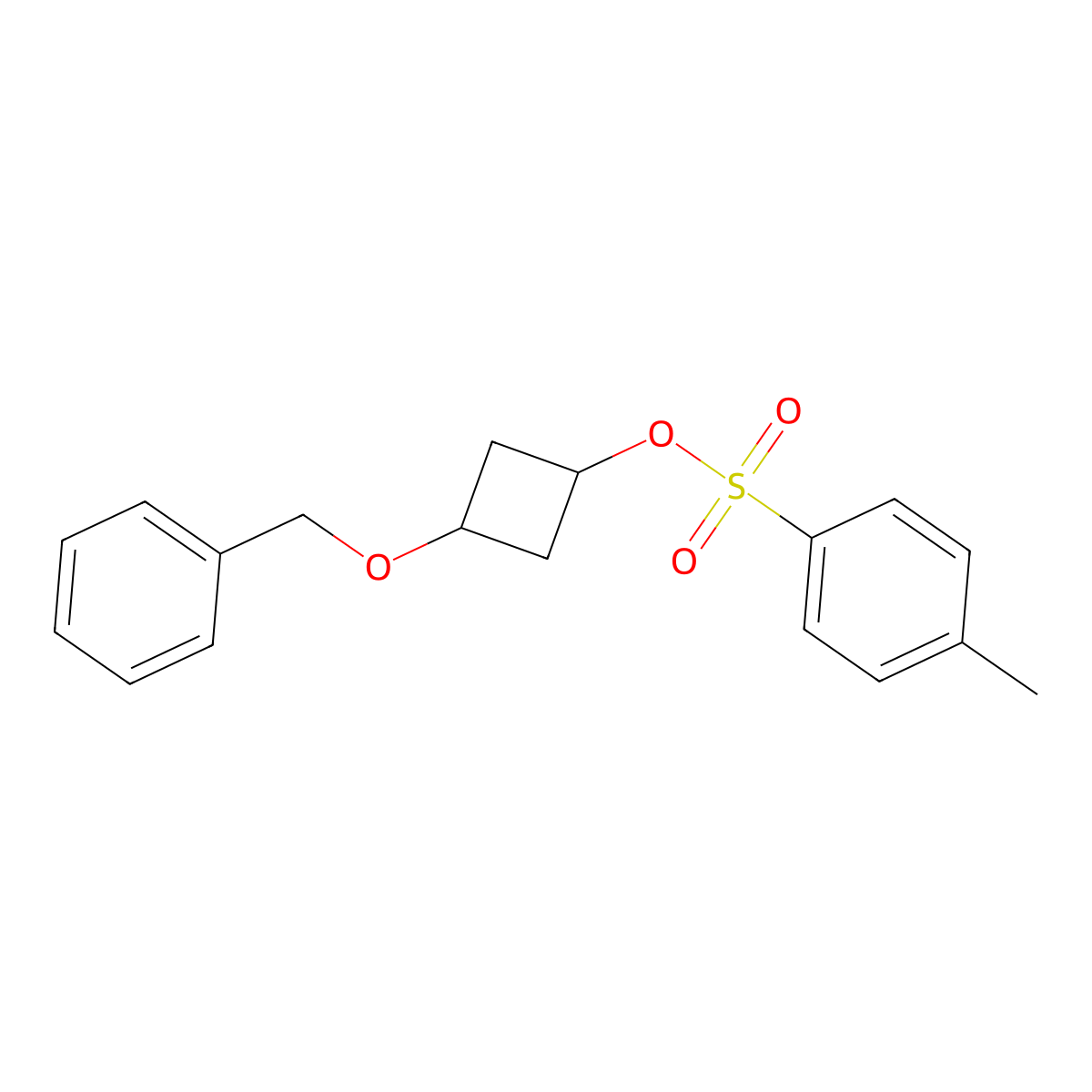 Toluene-4-sulfonic acid cis-3-benzyloxycyclobutyl ester molecular structure, CAS 1262278-62-5