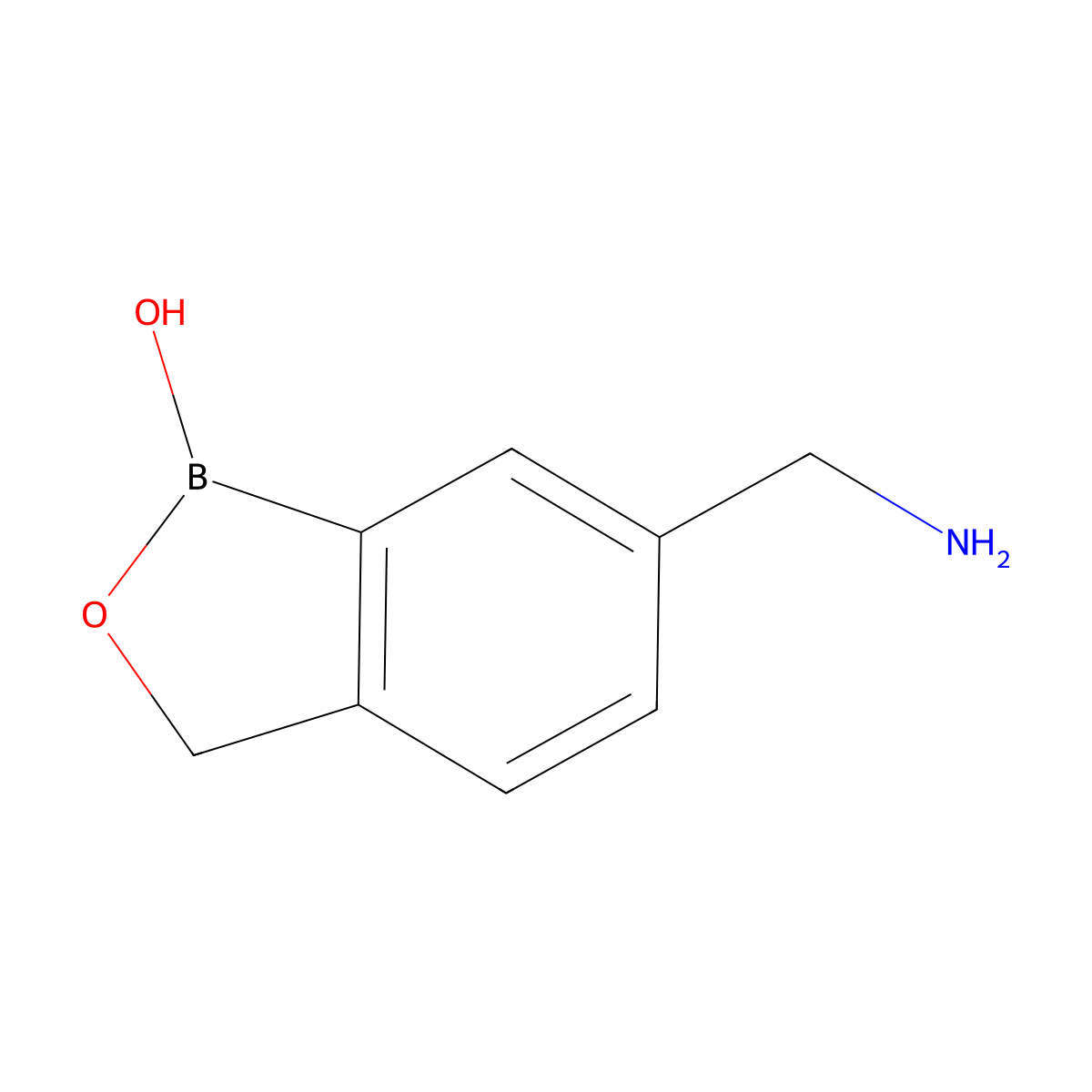6-(aminomethyl)benzo[c][1,2]oxaborol-1(3H)-ol molecular structure, CAS 1262279-06-0