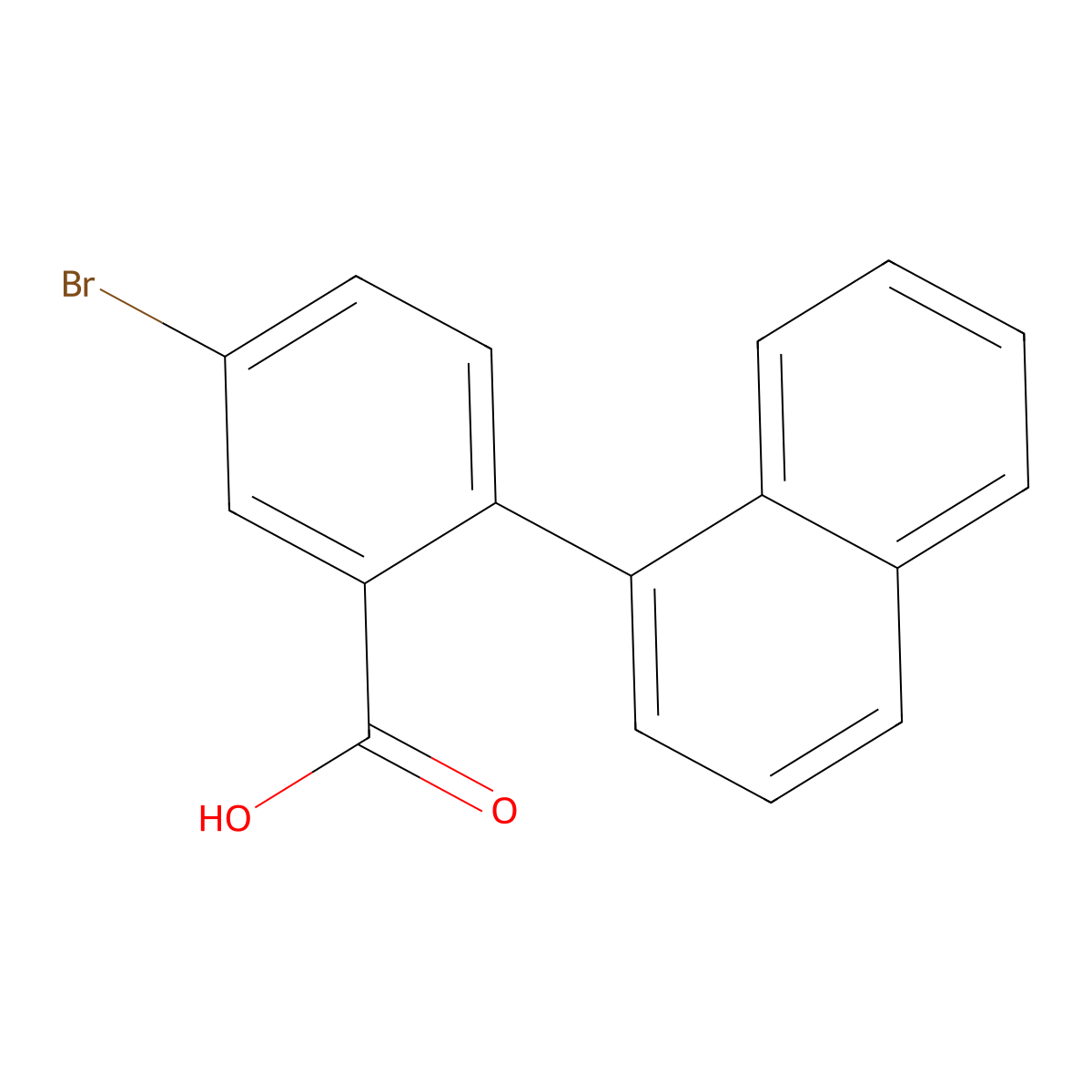 5-Bromo-2-(naphthalen-1-yl)benzoic acid molecular structure, CAS 1262281-87-7