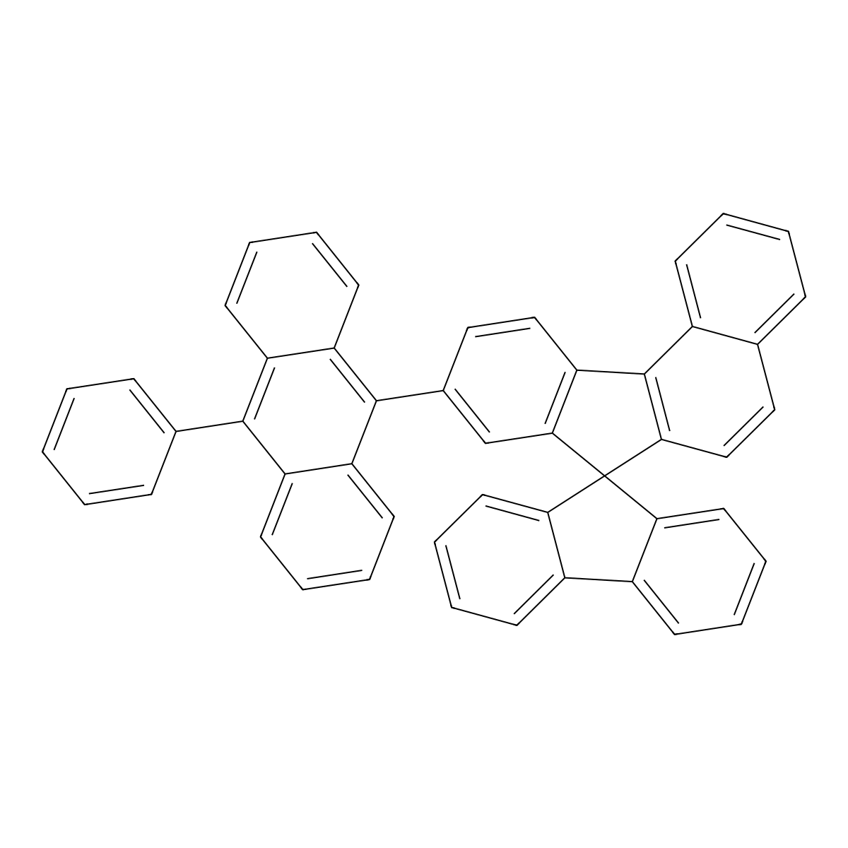 9-(10-Phenylanthracen-9-yl)spiro[benzo[c]fluorene-7,9'-fluorene] molecular structure, CAS 1262281-88-8