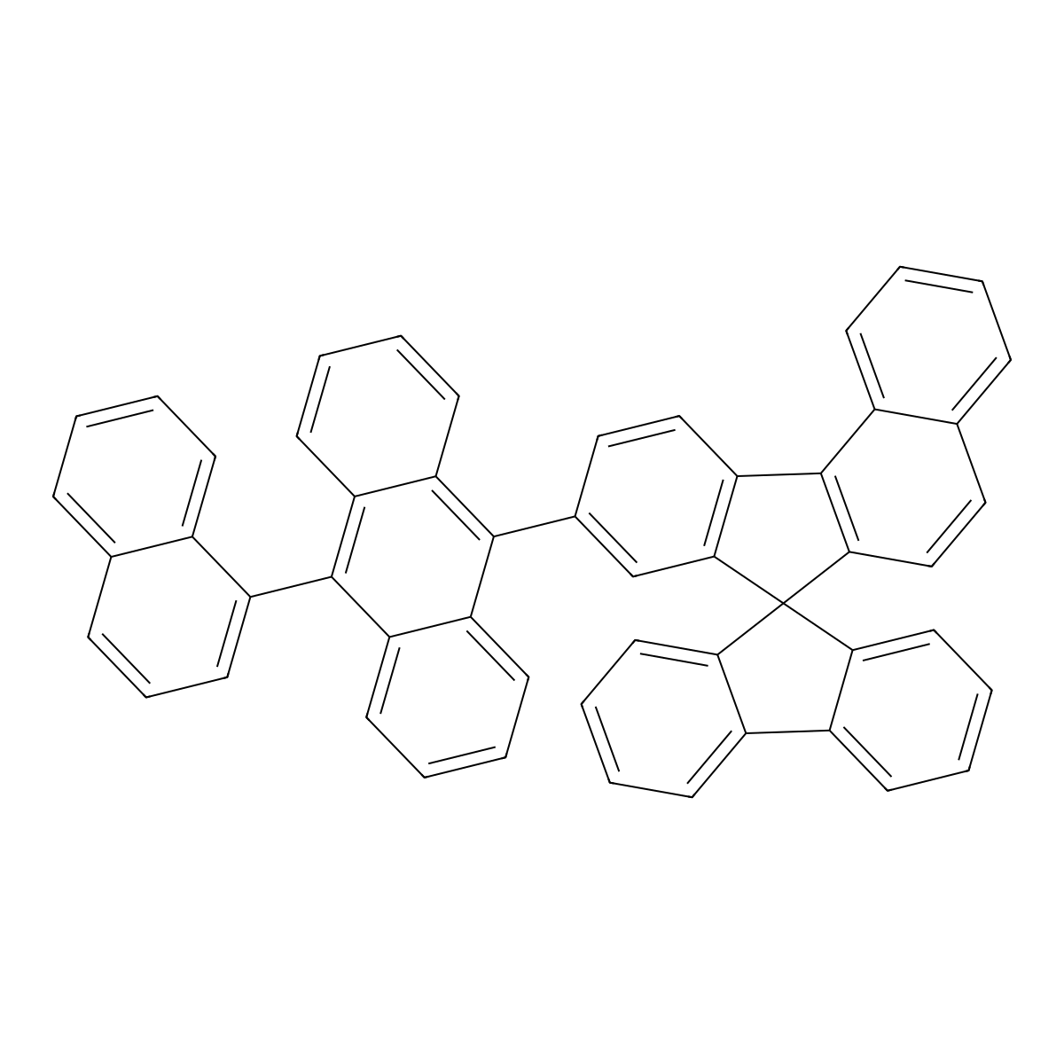 9-[10-(Naphthalen-1-yl)anthracen-9-yl]spiro[benzo[c]fluorene-7,9'-fluorene] molecular structure, CAS 1262281-89-9