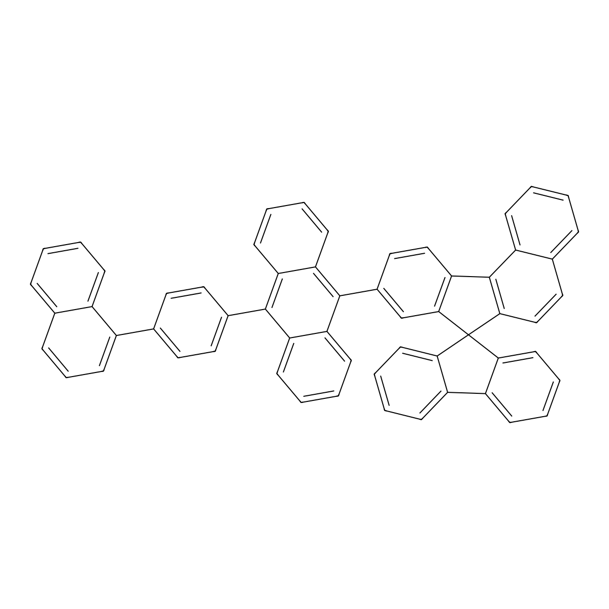 9-{10-[4-(Naphthalen-1-yl)phenyl]anthracen-9-yl}spiro[benzo[c]fluorene-7,9'-fluorene] molecular structure, CAS 1262281-90-2