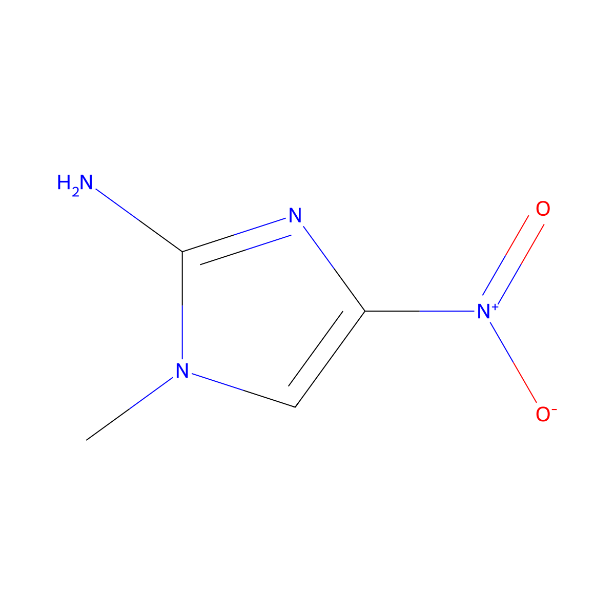 1-Methyl-4-nitro-1H-imidazol-2-amine molecular structure, CAS 1262282-20-1