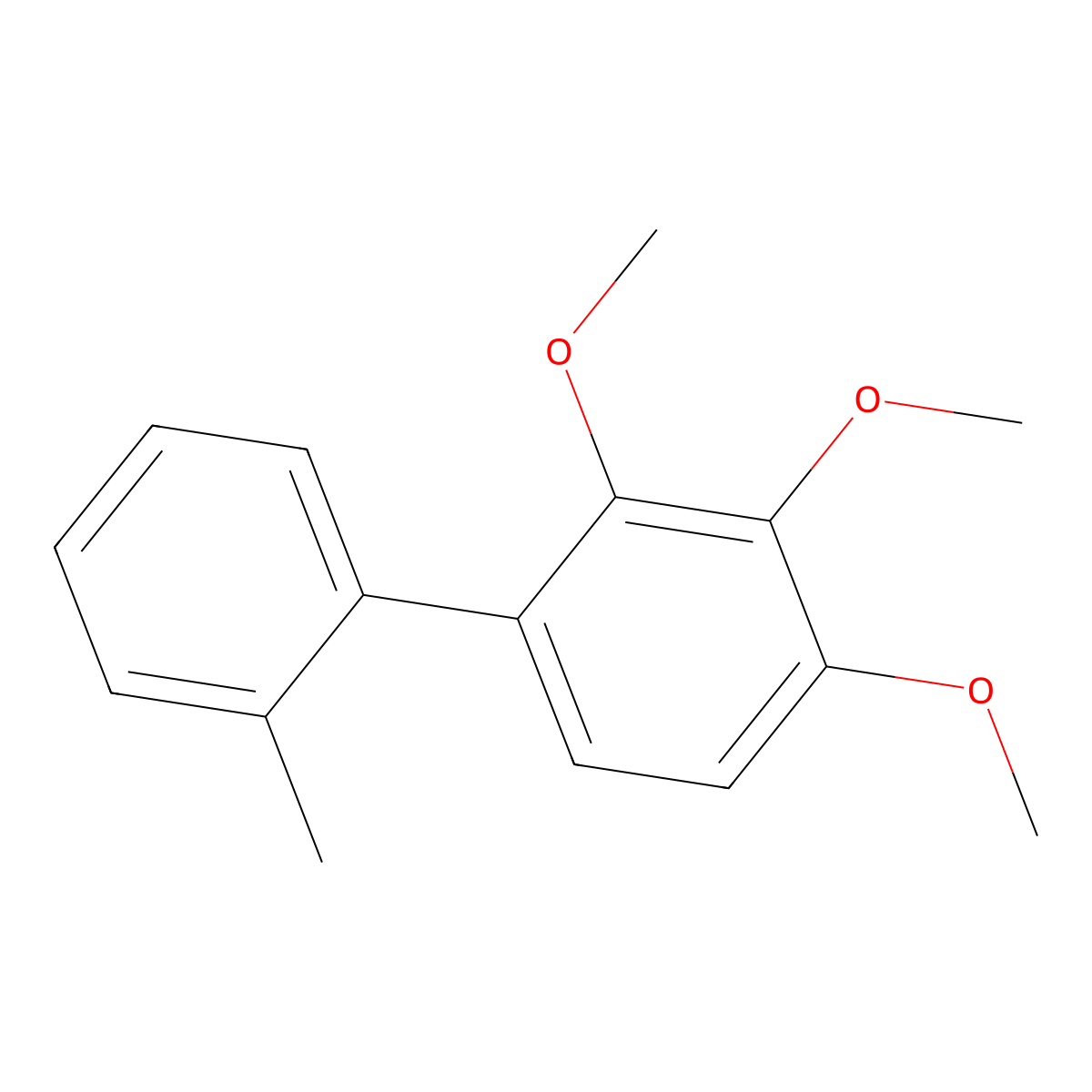 2,3,4-Trimethoxy-2'-methyl-1,1'-biphenyl molecular structure, CAS 1262283-89-5