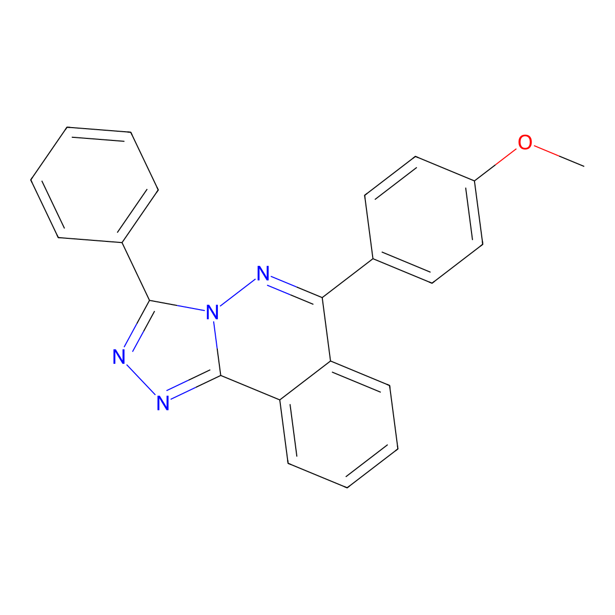 6-(4-Methoxyphenyl)-3-phenyl-[1,2,4]triazolo[3,4-a]phthalazine molecular structure, CAS 126229-03-6