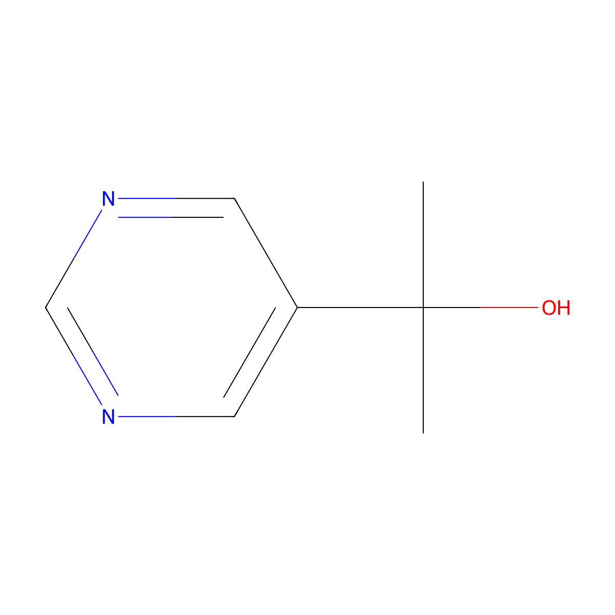2-(Pyrimidin-5-yl)propan-2-ol molecular structure, CAS 126230-70-4