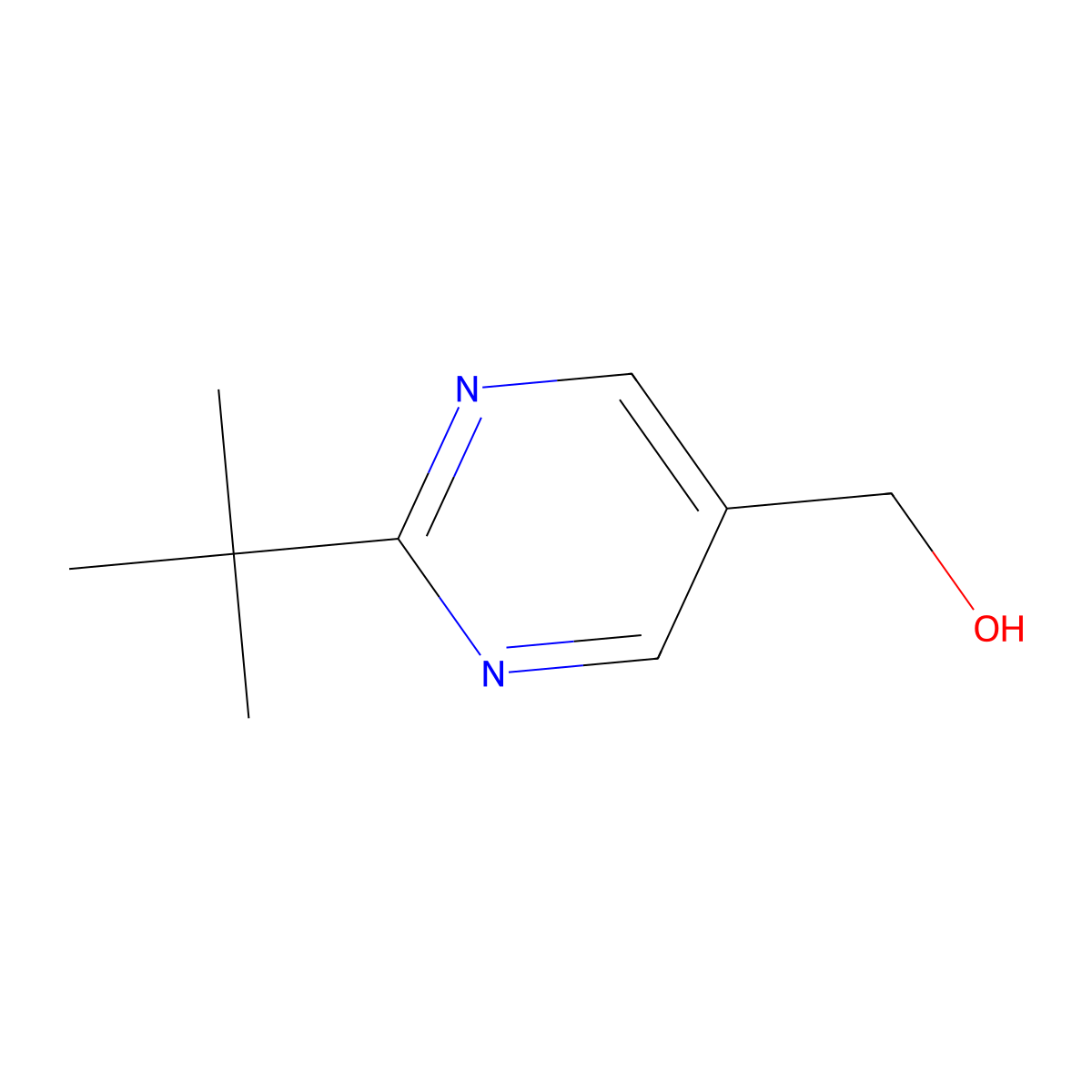 (2-Tert-butylpyrimidin-5-yl)methanol molecular structure, CAS 126230-74-8