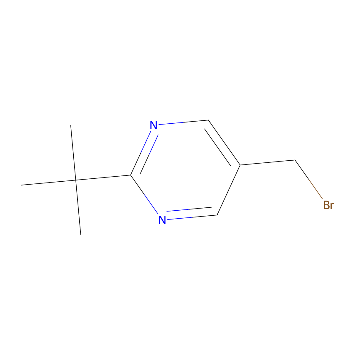 5-(Bromomethyl)-2-(1,1-dimethylethyl)pyrimidine molecular structure, CAS 126230-75-9