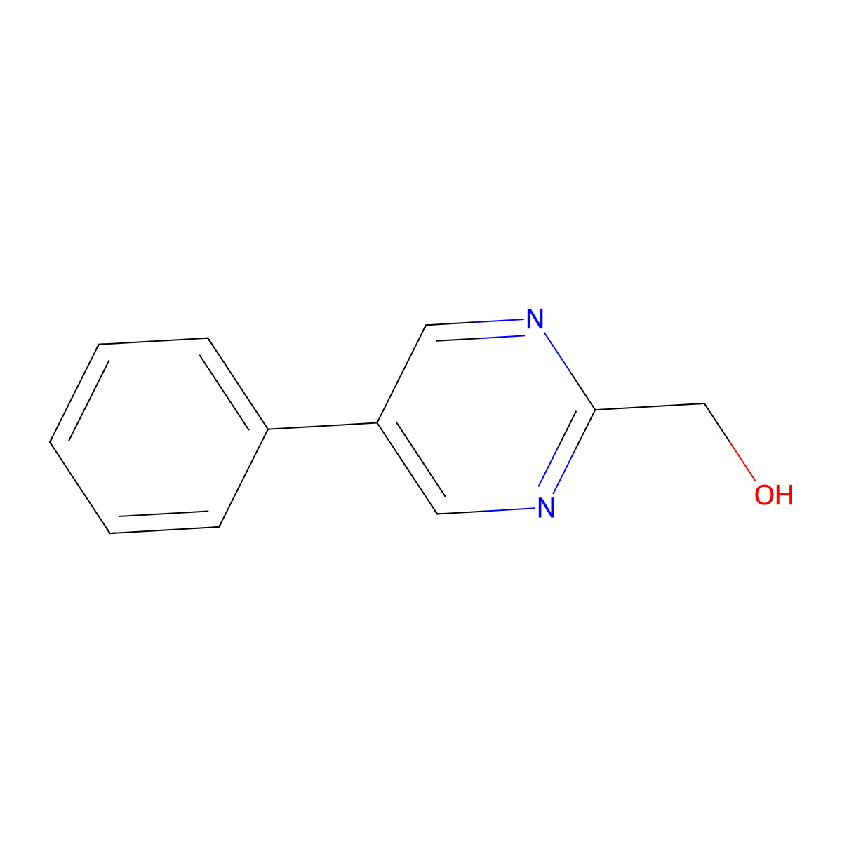 (5-Phenylpyrimidin-2-yl)methanol molecular structure, CAS 126230-85-1