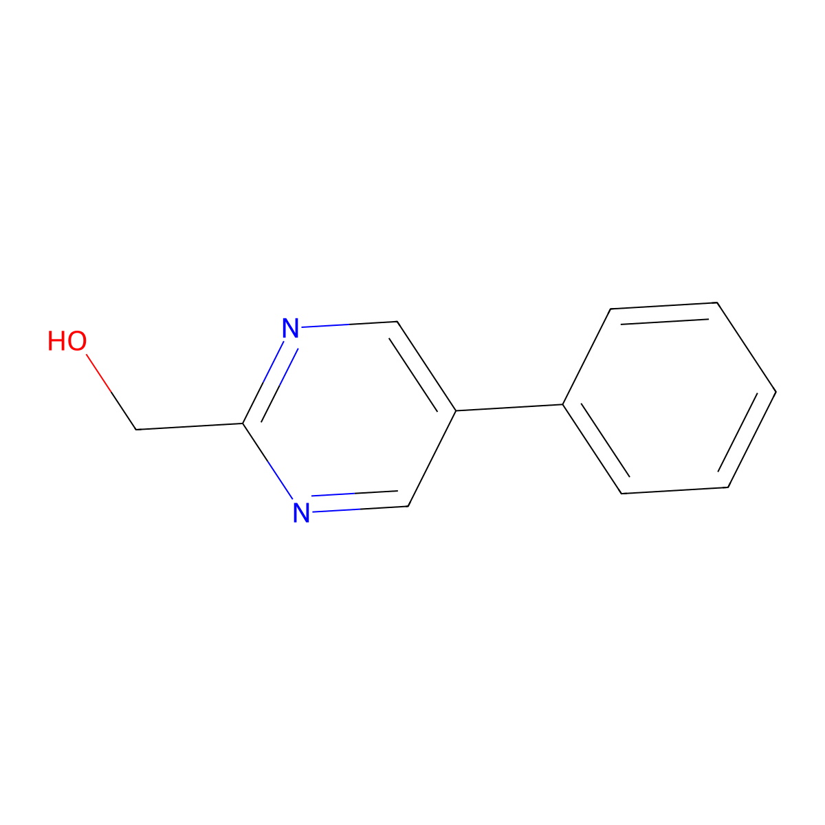 (5-Phenylpyrimidin-2-yl)methanol molecular structure, CAS 126230-85-1