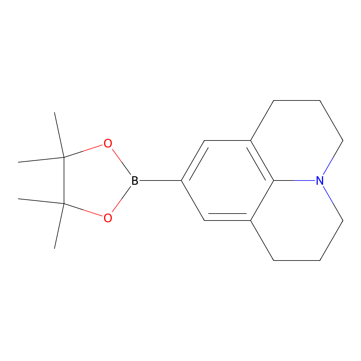 9-(4,4,5,5-Tetramethyl-1,3,2-dioxaborolan-2-yl)-1,2,3,5,6,7-hexahydropyrido[3,2,1-ij]quinoline molecular structure, CAS 1262331-13-4