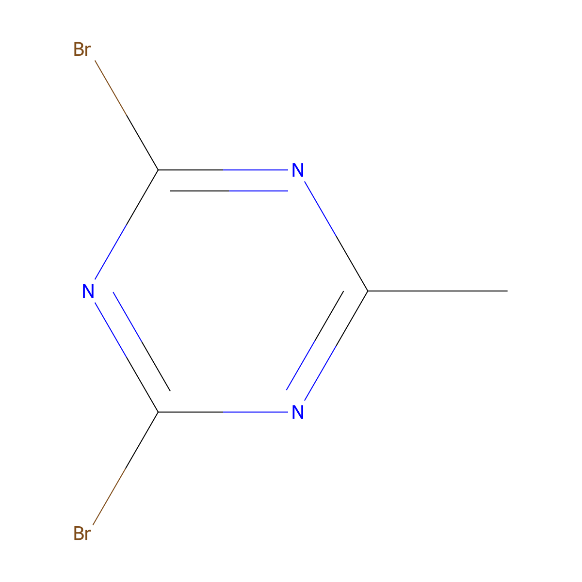 2,4-Dibromo-6-methyl-1,3,5-triazine molecular structure, CAS 1262332-69-3