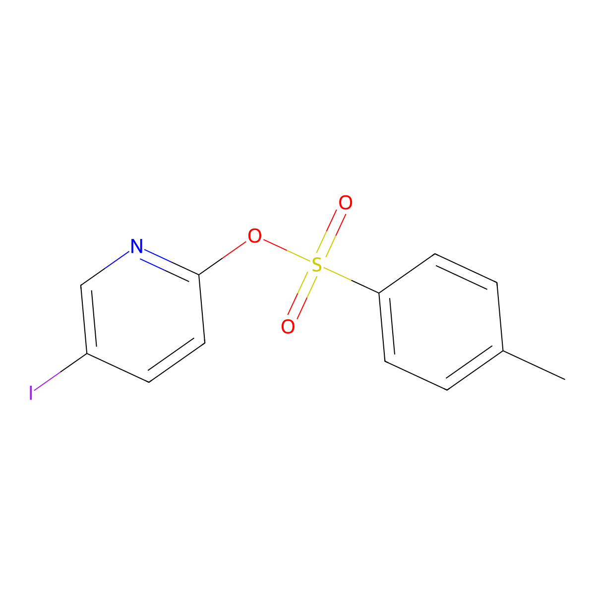 5-Iodopyridin-2-yl 4-methylbenzene-1-sulfonate molecular structure, CAS 1262336-88-8