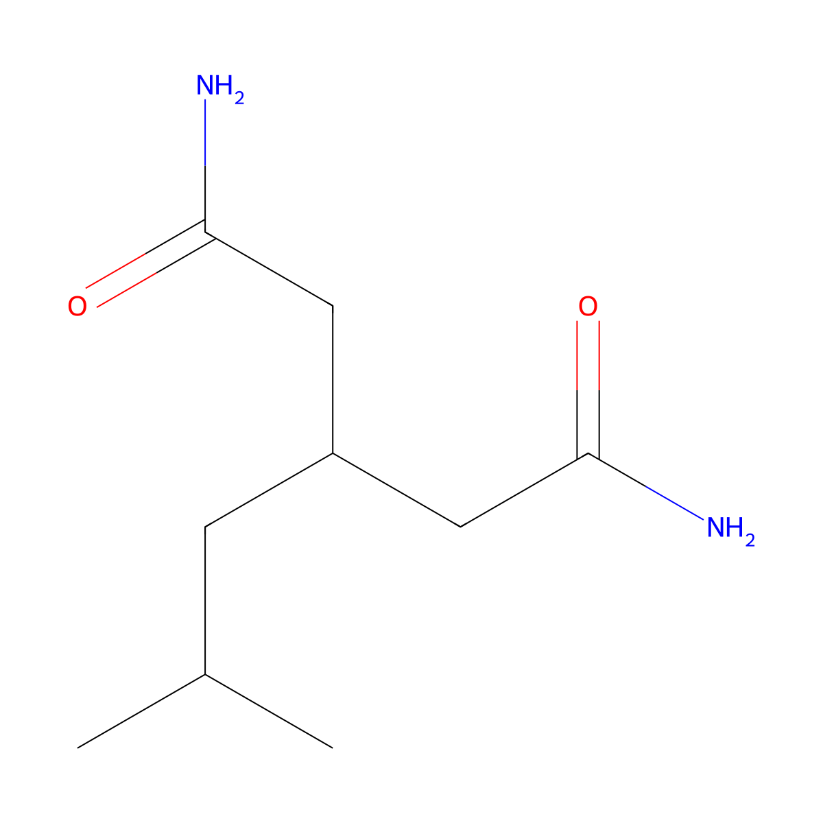 3-Isobutylpentanediamide molecular structure, CAS 1262340-21-5