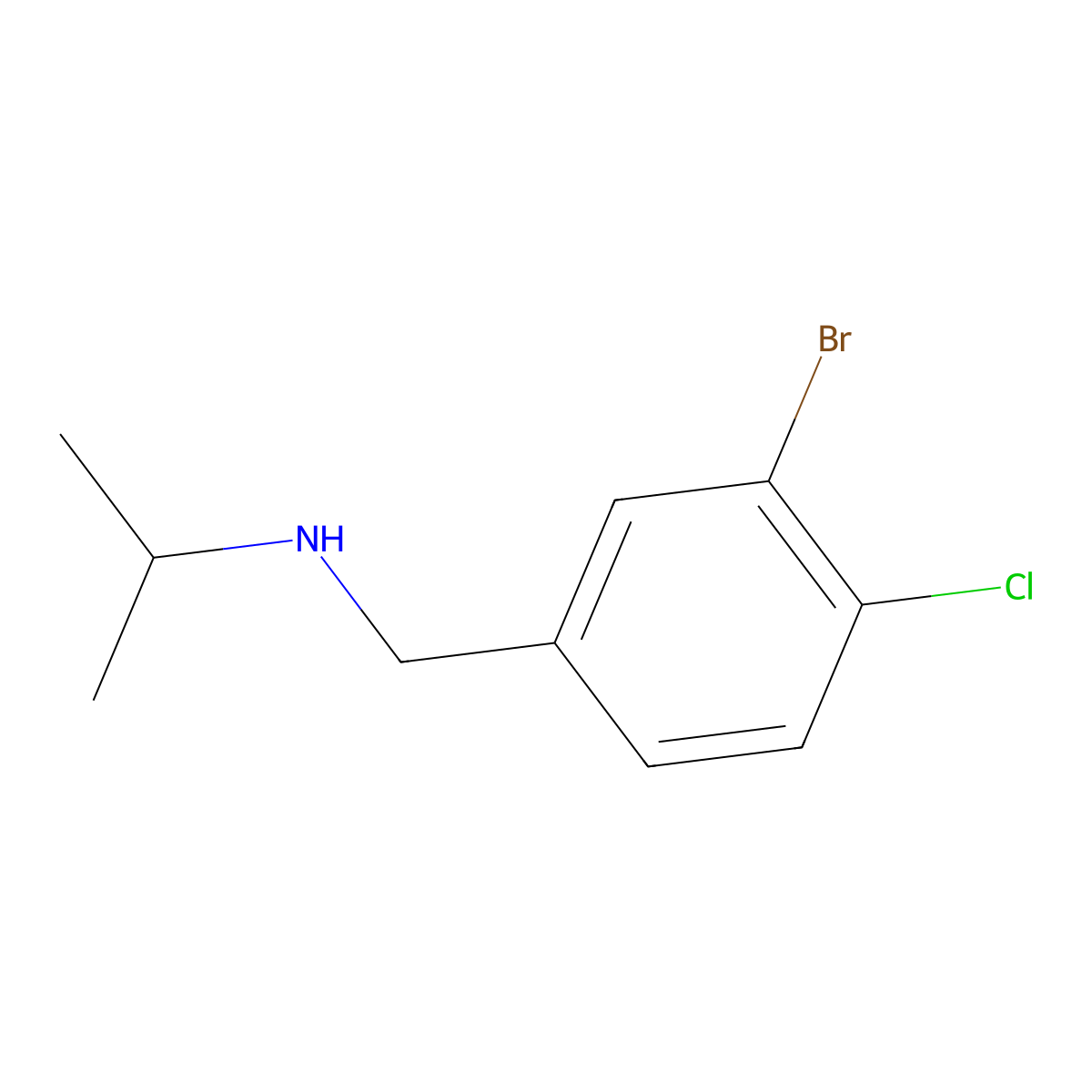 [(3-Bromo-4-chlorophenyl)methyl](propan-2-yl)amine molecular structure, CAS 1262382-94-4