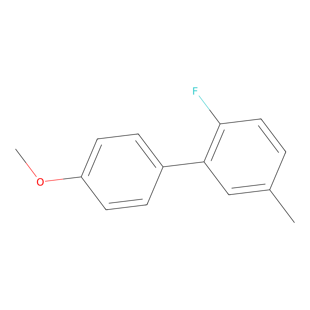 2-Fluoro-4'-methoxy-5-methyl-1,1'-biphenyl molecular structure, CAS 1262384-85-9