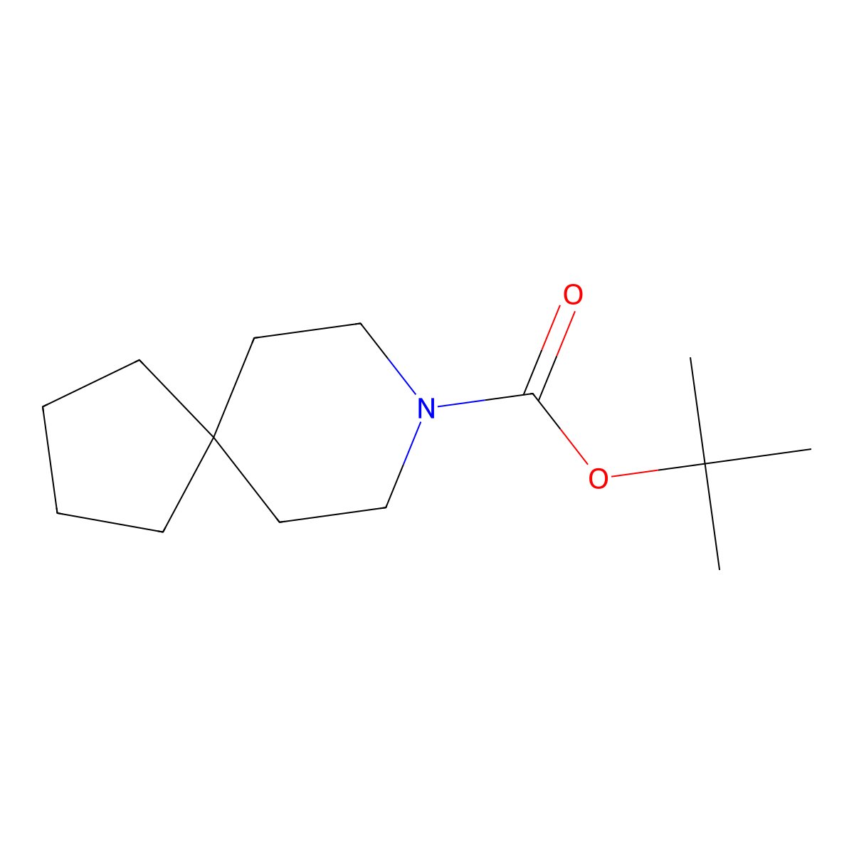 Tert-butyl 8-azaspiro[4.5]decane-8-carboxylate molecular structure, CAS 1262397-36-3