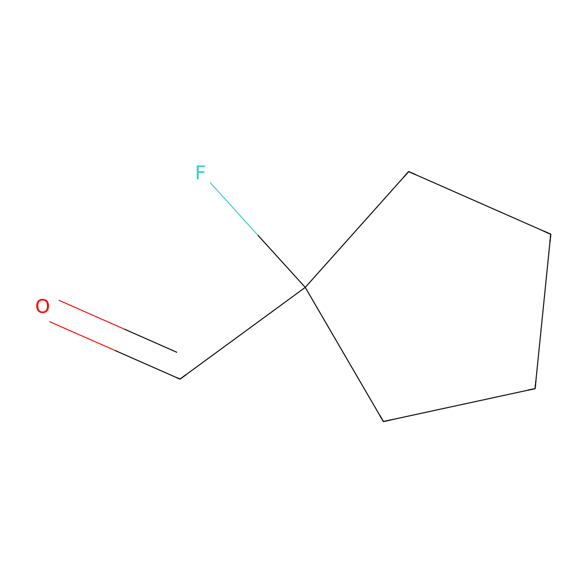 1-Fluoro-cyclopentanecarbaldehyde molecular structure, CAS 1262399-89-2