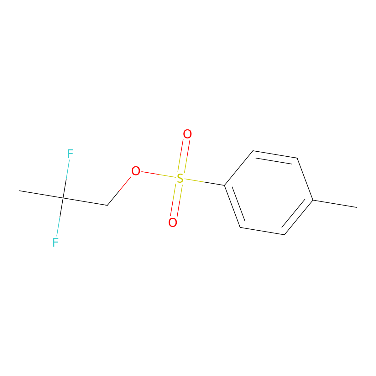 2,2-Difluoroprop-1-yl toluene-4-sulphonate molecular structure, CAS 1262400-01-0