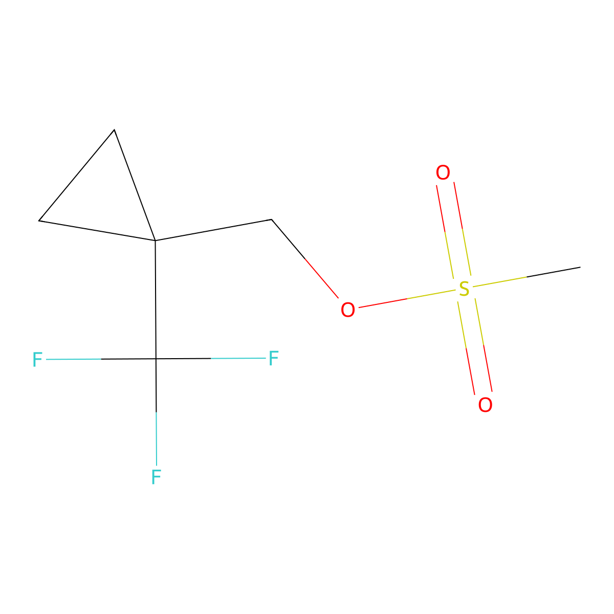 (1-(Trifluoromethyl)cyclopropyl)methyl methanesulfonate molecular structure, CAS 1262400-04-3
