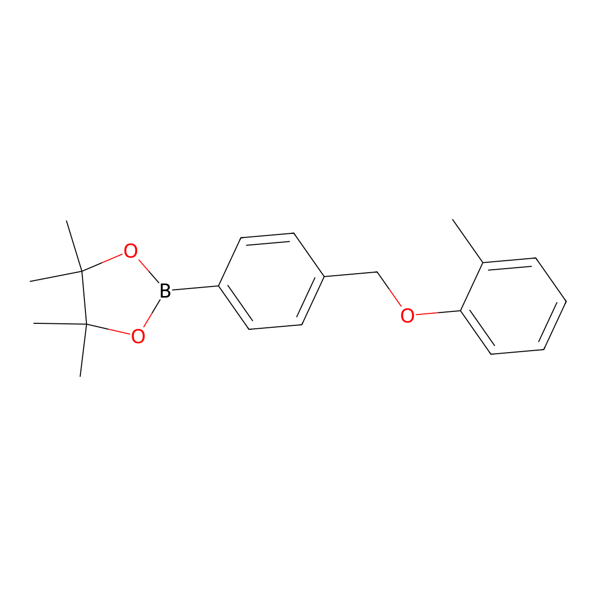4,4,5,5-Tetramethyl-2-(4-(o-tolyloxymethyl)phenyl)-1,3,2-dioxaborolane molecular structure, CAS 1262404-82-9