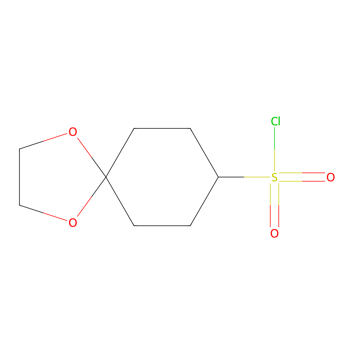 1,4-Dioxaspiro[4.5]decane-8-sulfonyl chloride molecular structure, CAS 1262407-55-5