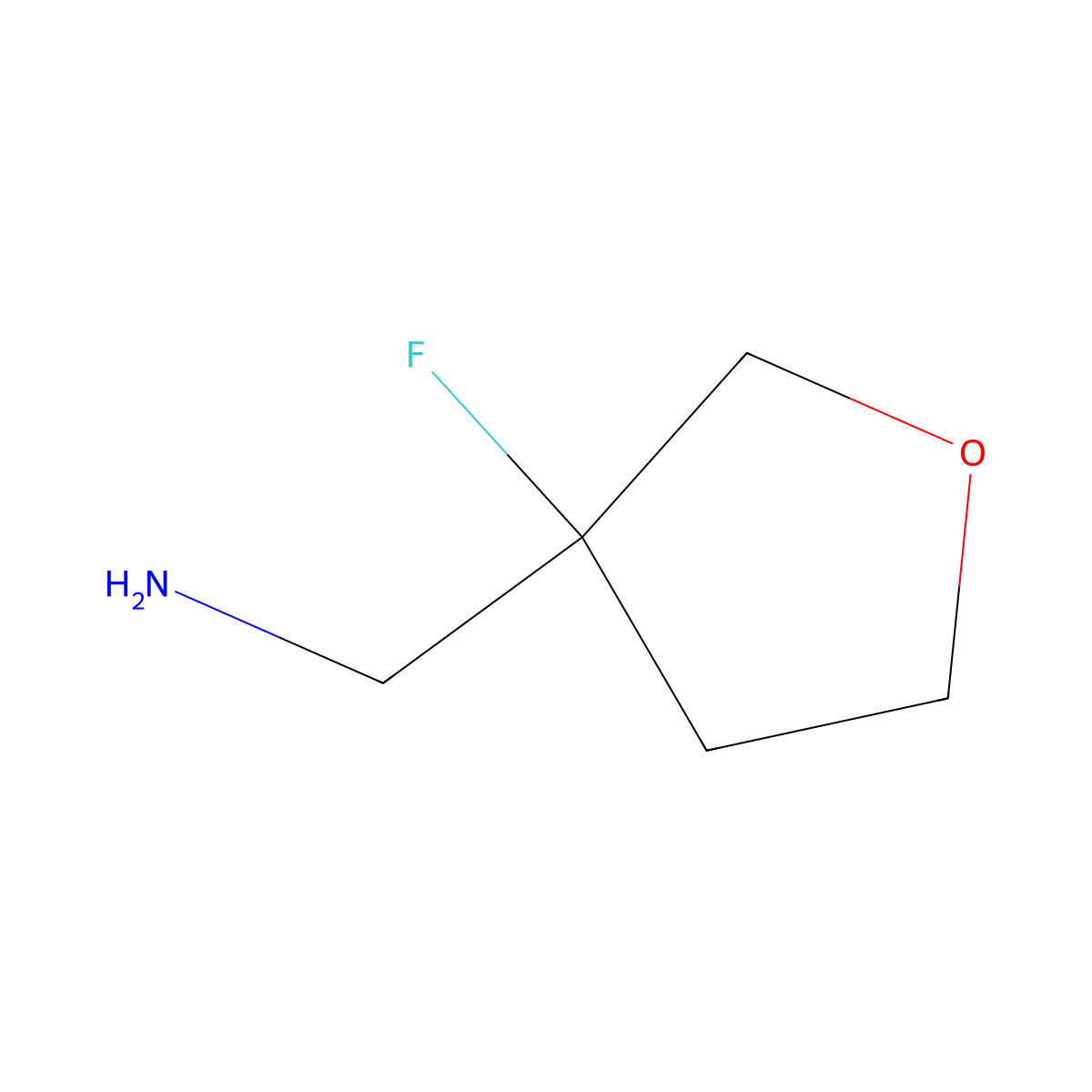 (3-Fluorooxolan-3-yl)methanamine molecular structure, CAS 1262407-64-6