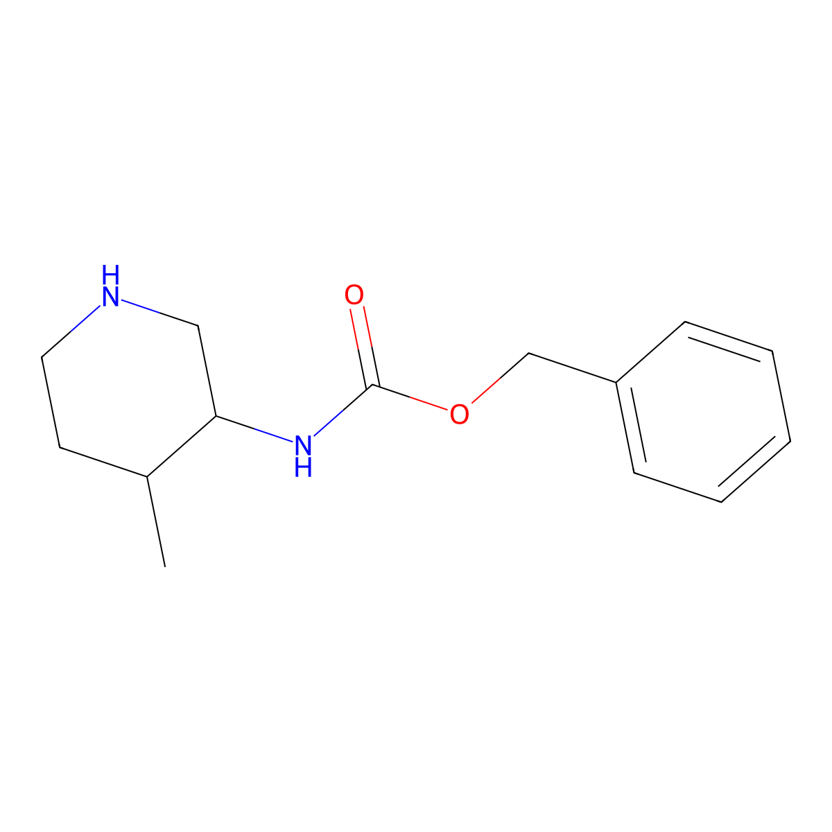 Benzyl (4-methylpiperidin-3-YL)carbamate molecular structure, CAS 1262408-19-4