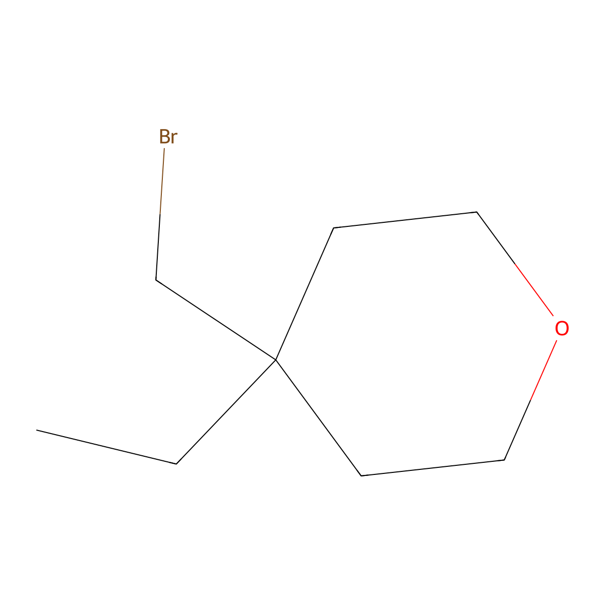 4-(Bromomethyl)-4-ethyl-tetrahydro-2H-pyran molecular structure, CAS 1262408-34-3
