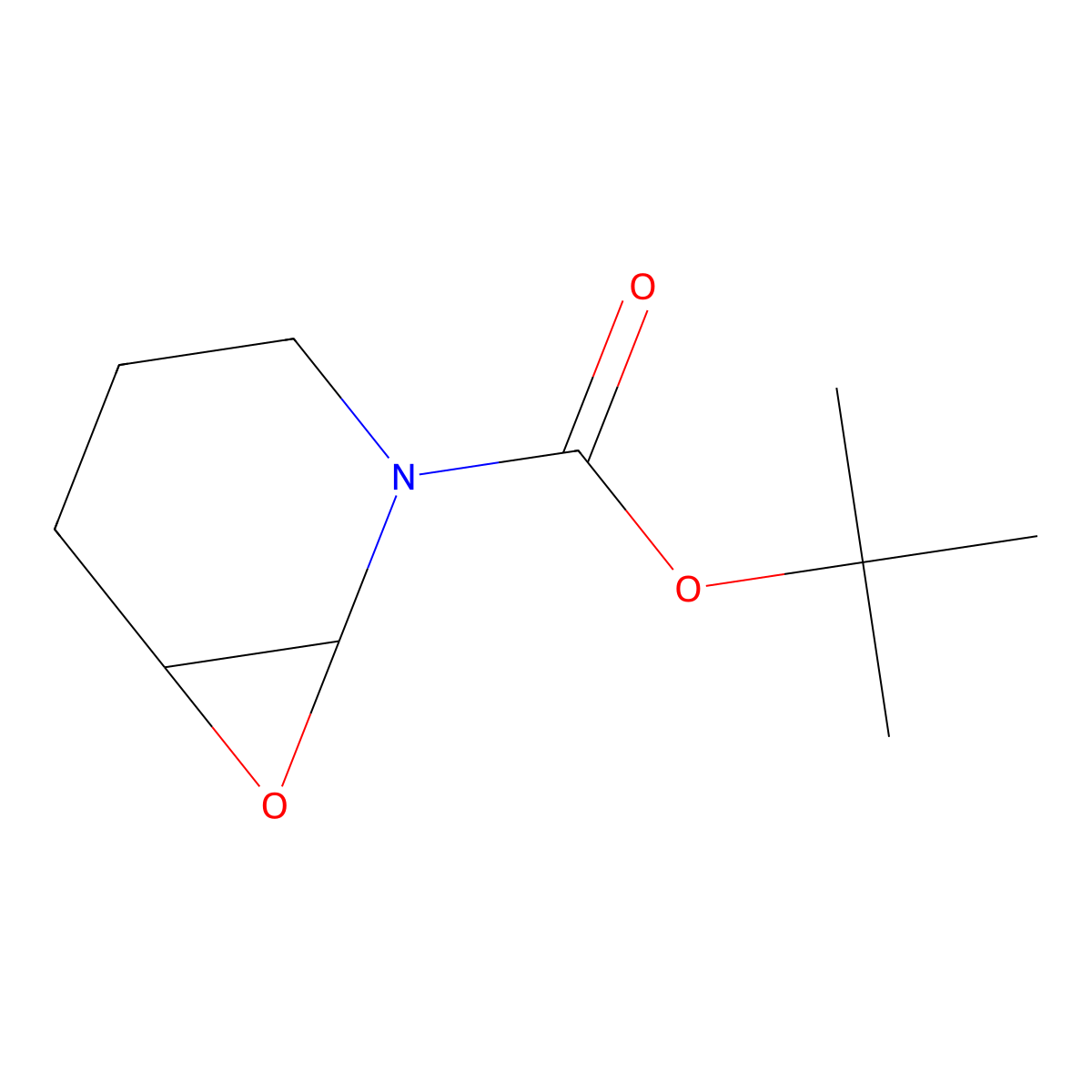 tert-Butyl 7-oxa-2-azabicyclo[4.1.0]heptane-2-carboxylate molecular structure, CAS 1262408-71-8