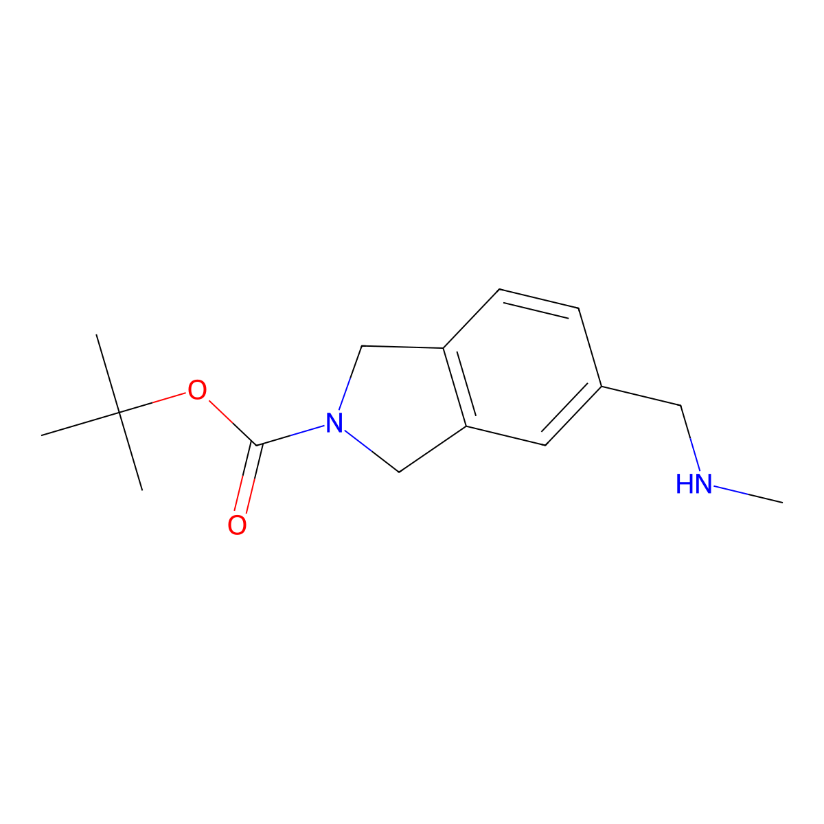 tert-butyl 5-[(methylamino)methyl]-2,3-dihydro-1H-isoindole-2-carboxylate molecular structure, CAS 1262409-03-9
