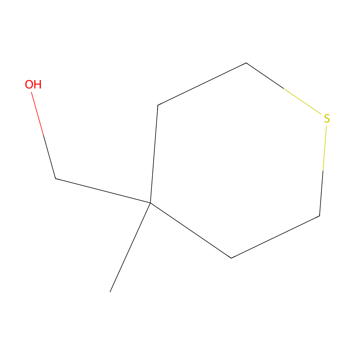 (4-Methyltetrahydro-2H-thiopyran-4-yl)methanol molecular structure, CAS 1262409-09-5