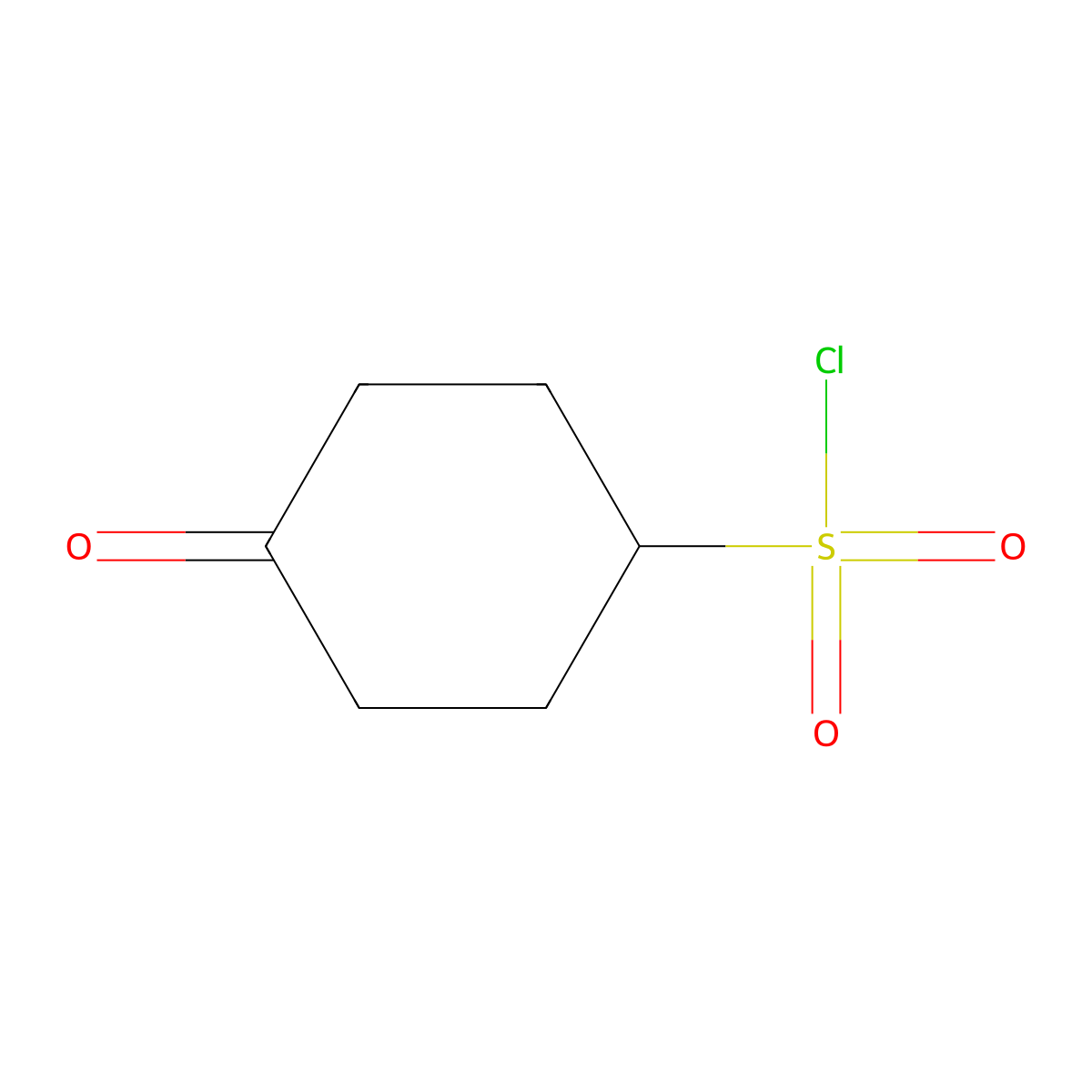 4-Oxocyclohexane-1-sulfonyl chloride molecular structure, CAS 1262409-43-7